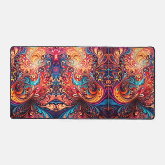 Levendige Abstracte Design Desk Mat (Voorkant)