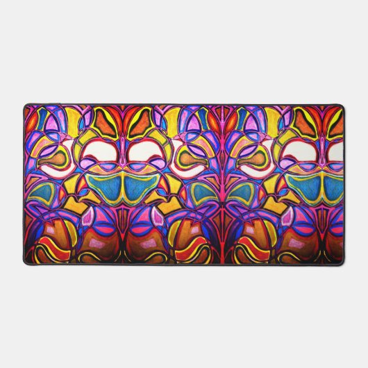 Levendige Abstracte Design Desk Mat (Voorkant)