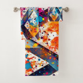 Levendige Abstracte diamantpatronen Bad Handdoek (Insitu)