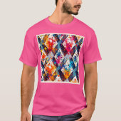 Levendige Abstracte diamantpatronen T-shirt (Voorkant)