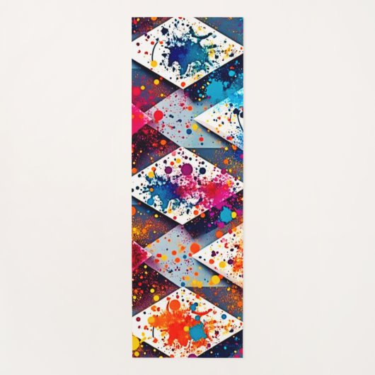 Levendige Abstracte diamantpatronen Yogamat (Voorkant)