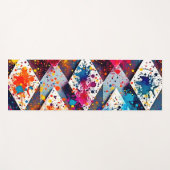 Levendige Abstracte diamantpatronen Yogamat (Voorkant (horizontaal))