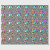 Levendige abstracte digitale effecten, kleurrijk p cadeaupapier (Vlak)