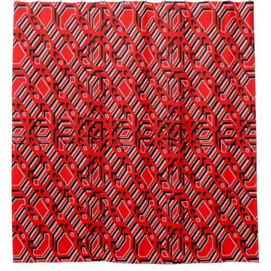 Levendige Abstracte Digitale Kunst Douchegordijn" Douchegordijn (Voorkant)
