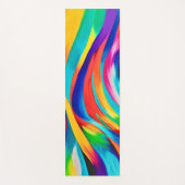 Levendige Abstracte Draaiende Kleur Kunst Yogamat (Voorkant)