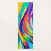 Levendige Abstracte Draaiende Kleur Kunst Yogamat (Achterkant)