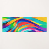 Levendige Abstracte Draaiende Kleur Kunst Yogamat (Voorkant (horizontaal))