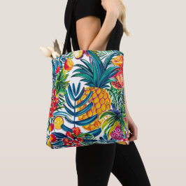 Levendige Abstracte Drakenfruit Tropisch Patroon T Tote Bag
