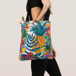 Levendige Abstracte Drakenfruit Tropisch Patroon T Tote Bag