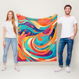 Levendige Abstracte Droomwereld Fleece Deken
