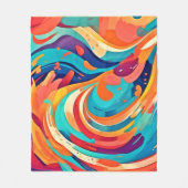 Levendige Abstracte Droomwereld Fleece Deken (Voorkant)