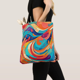 Levendige Abstracte Droomwereld Tote Bag