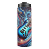 Levendige Abstracte elektrische gitaarsymfonie Thermosbeker (Voorkant)