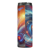Levendige Abstracte elektrische gitaarsymfonie Thermosbeker (Achterkant)