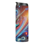 Levendige Abstracte elektrische gitaarsymfonie Thermosbeker (Geroteerd rechts)