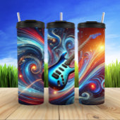 Levendige Abstracte elektrische gitaarsymfonie Thermosbeker