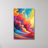 Levendige Abstracte energie - Kleurrijke Canvaspri Canvas Afdruk (Voorkant)