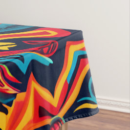 Levendige Abstracte etnische Huichol Tribal Patter Tafelkleed