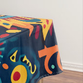 Levendige Abstracte etnische Huichol Tribal Patter Tafelkleed (Voorbeeld)