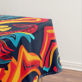 Levendige Abstracte etnische Huichol Tribal Patter Tafelkleed (Voorbeeld)