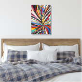 Levendige Abstracte explosie Moderne kunst Canvas Afdruk (Insitu (Slaapkamer))