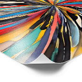 Levendige Abstracte explosie Moderne kunst Foto Afdruk (Hoek)