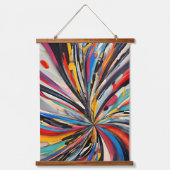 Levendige Abstracte explosie Moderne kunst Hangend Wandkleed (Voorkant)