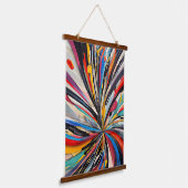 Levendige Abstracte explosie Moderne kunst Hangend Wandkleed (Gebogen)