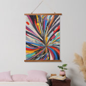Levendige Abstracte explosie Moderne kunst Hangend Wandkleed (Slaapkamer)
