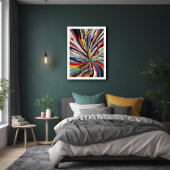 Levendige Abstracte explosie Moderne kunst Poster