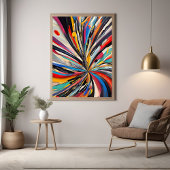 Levendige Abstracte explosie Moderne kunst Poster