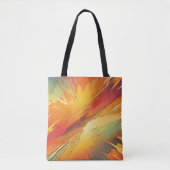 Levendige abstracte explosie van warme kleuren tote bag (Voorkant)