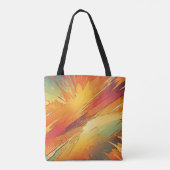 Levendige abstracte explosie van warme kleuren tote bag (Achterkant)