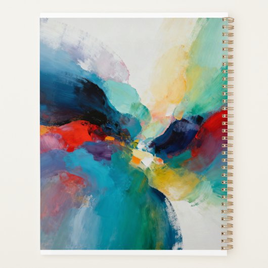 Levendige Abstracte expressie Planner (Achterkant)