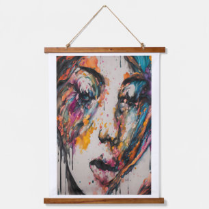 Levendige Abstracte expressie - verliefd worden op Hangend Wandkleed