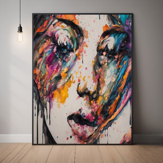 Levendige Abstracte expressie - verliefd worden op Poster
