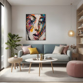 Levendige Abstracte expressie - verliefd worden op Poster