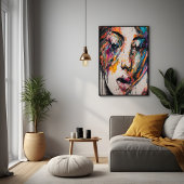 Levendige Abstracte expressie - verliefd worden op Poster