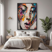 Levendige Abstracte expressie - verliefd worden op Poster