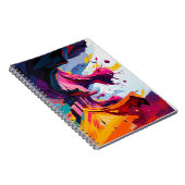 Levendige Abstracte Fantasie Landschap Notitieboek (Rechterzijde)