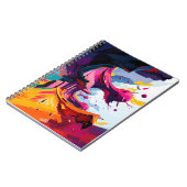 Levendige Abstracte Fantasie Landschap Notitieboek (Linkerzijde)