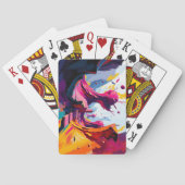 Levendige Abstracte Fantasie Landschap Pokerkaarten (Achterkant)