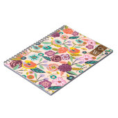 Levendige Abstracte flora en flora botanische tuin Notitieboek (Linkerzijde)