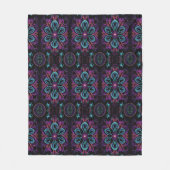 Levendige Abstracte Floral 2 Fleece Deken (Voorkant)