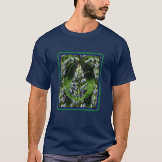 Levendige Abstracte Floral Kunst T-shirt (Voorkant)
