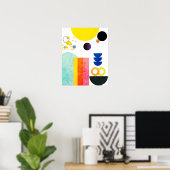 Levendige Abstracte freeform muurkunst Poster (Thuiskantoor)