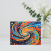 Levendige Abstracte Galerij Beweging Briefkaart (Staand voorkant)