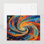 Levendige Abstracte Galerij Beweging Briefkaart (Voorkant / Achterkant)