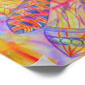 Levendige abstracte gemengde media poster (Hoek)
