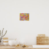 Levendige abstracte gemengde media poster (Keuken)
